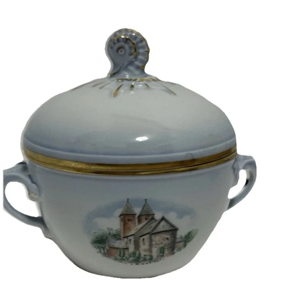 Bing‎ & Grondahl BNG Covered Sugar Bowl Made In Copenhagen Denmark